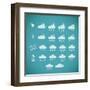 Pixel Weather Icons-amovita-Framed Art Print