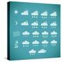 Pixel Weather Icons-amovita-Stretched Canvas