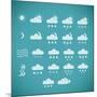 Pixel Weather Icons-amovita-Mounted Art Print