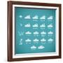 Pixel Weather Icons-amovita-Framed Art Print