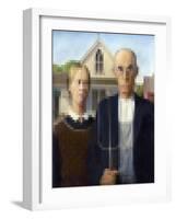 Pixelated American Gothic-Studio W-Framed Art Print