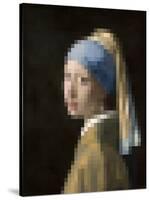 Pixelated Girl with a Pearl Earring-Studio W-Stretched Canvas