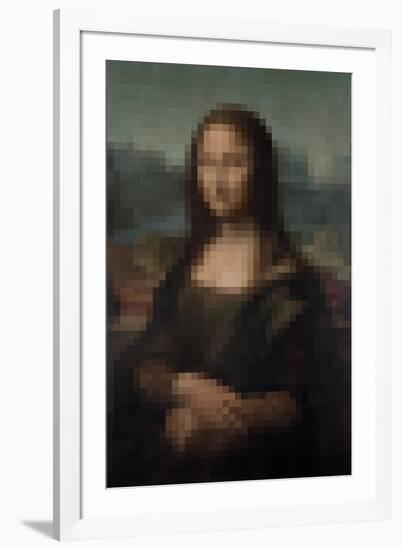 Pixelated Mona Lisa-Studio W-Framed Art Print