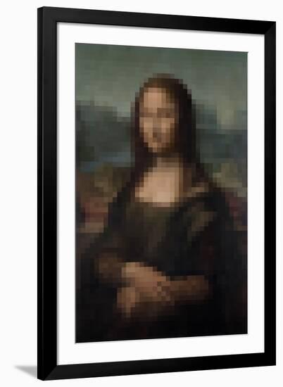 Pixelated Mona Lisa-Studio W-Framed Art Print