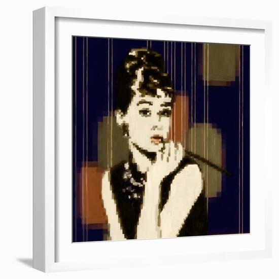 Pixeled Hepburn-Anna Polanski-Framed Art Print