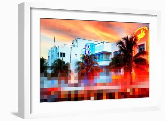 Pixelusa - Miami Art Deco-Philippe HUGONNARD-Framed Art Print