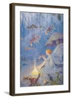 Pixie at Campfire-null-Framed Art Print