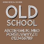 Abstract Retro Alphabet and Digit Vector-Pixoxostudio-Laminated Art Print