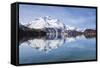 Piz Da La Margna Is Reflected in the Clear Water of Lake Sils, Switzerland-Roberto Moiola-Framed Stretched Canvas