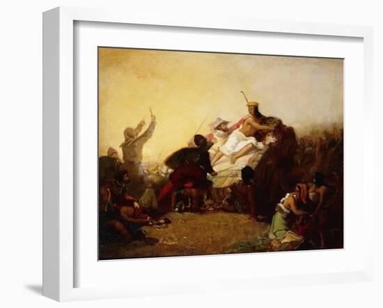 Pizarro Seizing the Inca of Peru, 1846-John Everett Millais-Framed Giclee Print