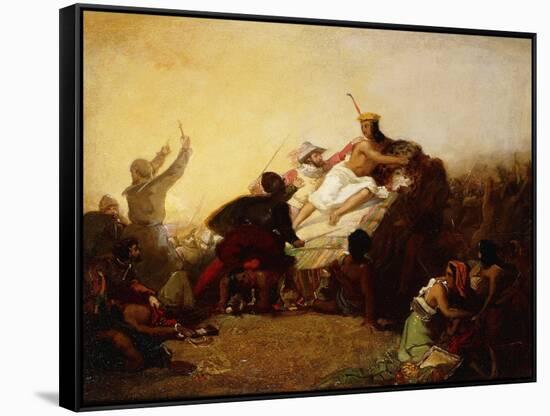 Pizarro Seizing the Inca of Peru, 1846-John Everett Millais-Framed Stretched Canvas