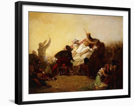 Pizarro Seizing the Inca of Peru, 1846-John Everett Millais-Framed Giclee Print