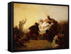 Pizarro Seizing the Inca of Peru-John Everett Millais-Framed Stretched Canvas