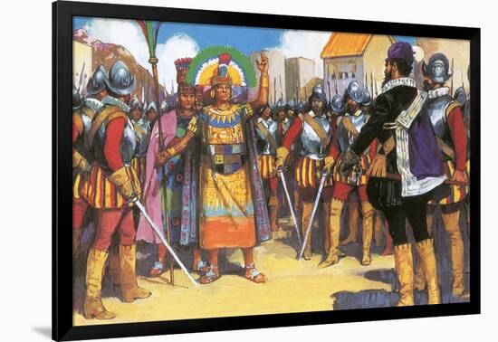 Pizarro Spurned the Friendship of the King of the Incas-Alberto Salinas-Framed Giclee Print