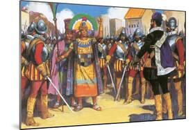 Pizarro Spurned the Friendship of the King of the Incas-Alberto Salinas-Mounted Giclee Print