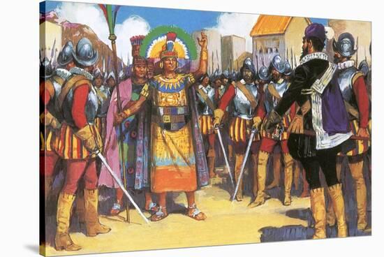 Pizarro Spurned the Friendship of the King of the Incas-Alberto Salinas-Stretched Canvas