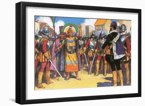 Pizarro Spurned the Friendship of the King of the Incas-Alberto Salinas-Framed Giclee Print