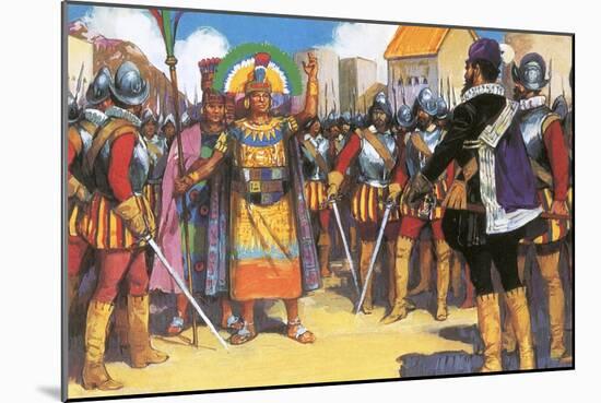 Pizarro Spurned the Friendship of the King of the Incas-Alberto Salinas-Mounted Giclee Print