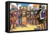 Pizarro Spurned the Friendship of the King of the Incas-Alberto Salinas-Framed Stretched Canvas