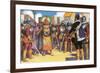 Pizarro Spurned the Friendship of the King of the Incas-Alberto Salinas-Framed Giclee Print