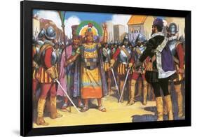 Pizarro Spurned the Friendship of the King of the Incas-Alberto Salinas-Framed Giclee Print