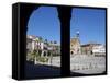 Pizarro Statue and San Martin Church, Plaza Mayor, Trujillo, Extremadura, Spain, Europe-Jeremy Lightfoot-Framed Stretched Canvas