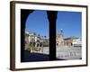 Pizarro Statue and San Martin Church, Plaza Mayor, Trujillo, Extremadura, Spain, Europe-Jeremy Lightfoot-Framed Photographic Print