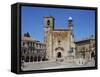 Pizarro Statue and San Martin Church, Plaza Mayor, Trujillo, Extremadura, Spain, Europe-Jeremy Lightfoot-Framed Stretched Canvas