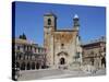 Pizarro Statue and San Martin Church, Plaza Mayor, Trujillo, Extremadura, Spain, Europe-Jeremy Lightfoot-Stretched Canvas