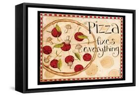 Pizza Fixes Everything-Dan Dipaolo-Framed Stretched Canvas