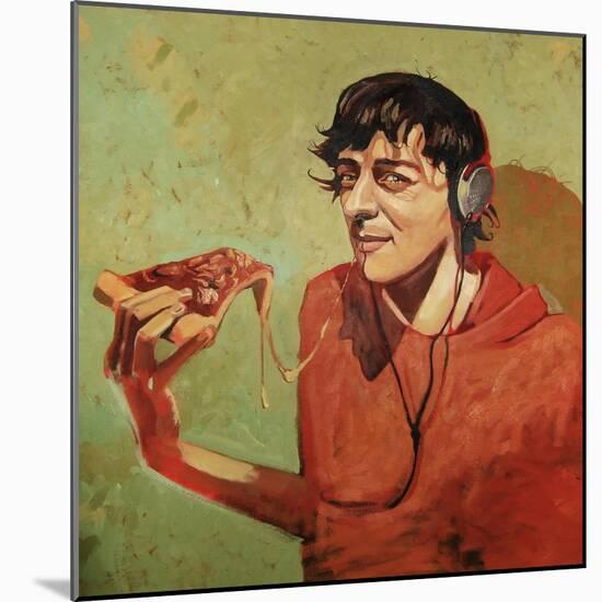 Pizza Guy-Thomas MacGregor-Mounted Giclee Print