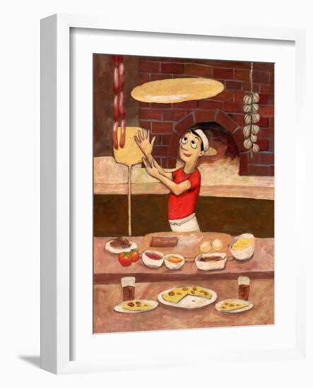 Pizza in Box-John Howard-Framed Giclee Print