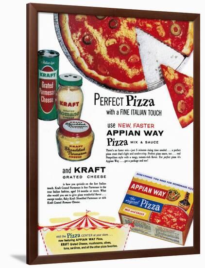 Pizza Mix Ad, 1960-null-Framed Giclee Print