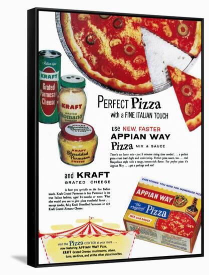 Pizza Mix Ad, 1960-null-Framed Stretched Canvas