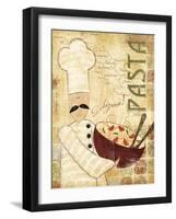 Pizza & Pasta II-Veronique-Framed Giclee Print