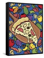 Pizza Slice With Toppings-Ron Magnes-Framed Stretched Canvas