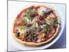 Pizza Topped with Prosciutto, Olives, Capers and Rocket-Joachim Turré-Mounted Photographic Print