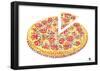 Pizza Toppings Text Poster-null-Framed Poster