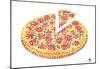 Pizza Toppings Text Poster-null-Mounted Poster