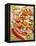 Pizza with Salami, Mushrooms, Tomatoes, Leek, Mozzarella and Chillis-Ira Leoni-Framed Stretched Canvas