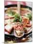Pizza with Tomatoes and Rocket-null-Mounted Photographic Print