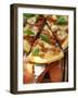 Pizza with Tomatoes, Cheese and Basil (Close-Up)-Foodcollection-Framed Photographic Print