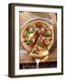 Pizza with Tomatoes, Cheese and Basil (Piece Cut)-Foodcollection-Framed Photographic Print