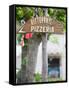 Pizzeria Sign, Positano, Amalfi Coast, Campania, Italy-Walter Bibikow-Framed Stretched Canvas