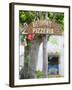 Pizzeria Sign, Positano, Amalfi Coast, Campania, Italy-Walter Bibikow-Framed Photographic Print