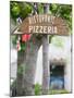 Pizzeria Sign, Positano, Amalfi Coast, Campania, Italy-Walter Bibikow-Mounted Photographic Print