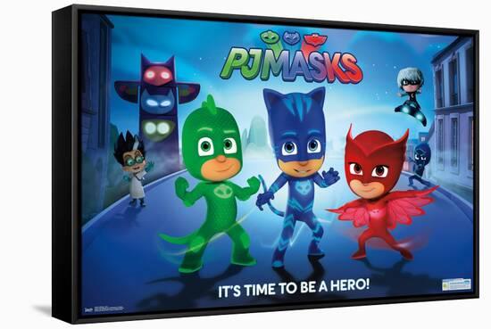 PJ Masks - Its Time To Be A Hero-Trends International-Framed Stretched Canvas