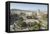 Placa de Catalunya, Barcelona, Catalonia, Spain, Europe-Frank Fell-Framed Stretched Canvas