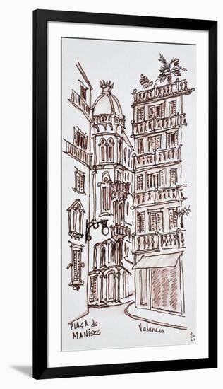 Placa de Manises in old town, Valencia, Spain-Richard Lawrence-Framed Photographic Print