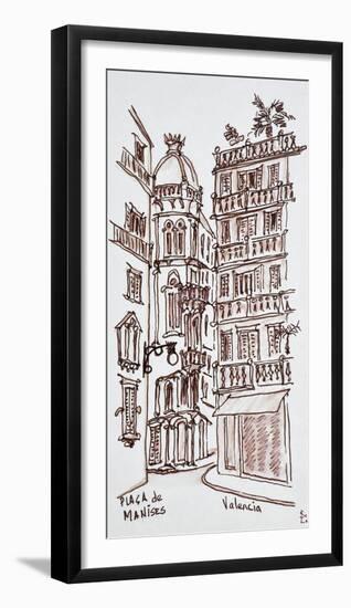 Placa de Manises in old town, Valencia, Spain-Richard Lawrence-Framed Photographic Print